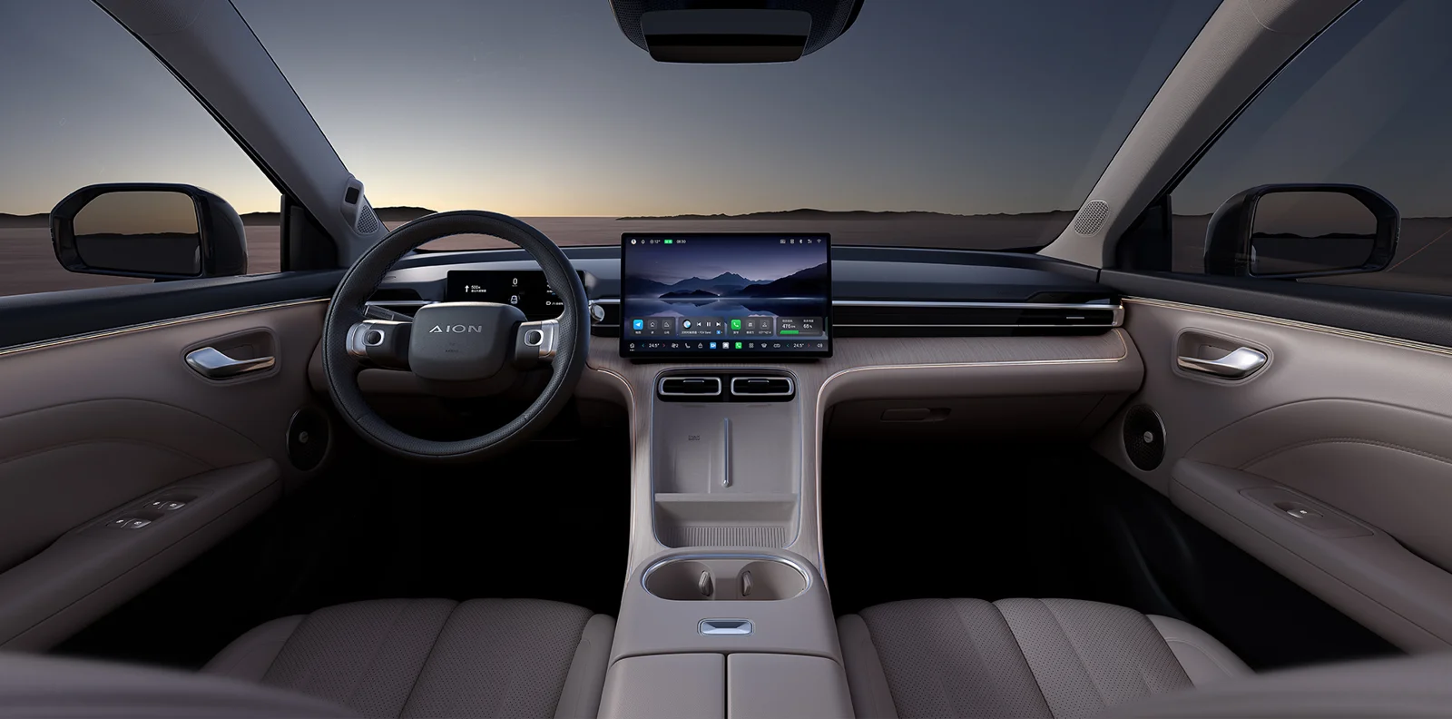 AION i60 dashboard in a manufacturer reference image